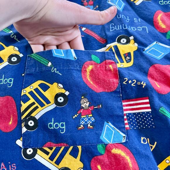 Vintage Handmade School Teacher Button Down Short Sleeve Top 4X - Picture 3 of 9